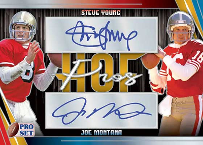 HOF Pros Auto Steve Young, Joe Montana MOCK UP