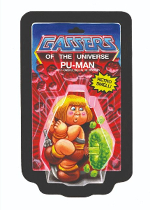 Wacky Packages Playthings Gassers of the Universe Pu-Man MOCK UP
