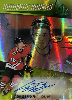 Authentic Rookies Green Auto Connor Bedard