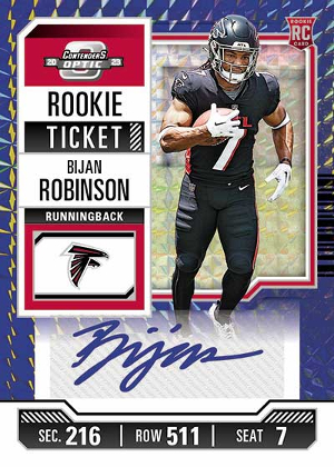 Contenders Optic Rookie Ticket RPS Preview Auto Bijan Robinson MOCK UP