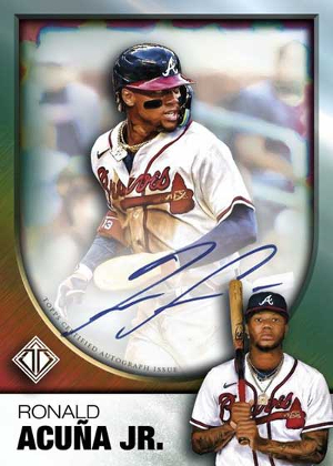 Transcendent Icons Chrome Auto Gold Refractor Ronald Acuna Jr MOCK UP