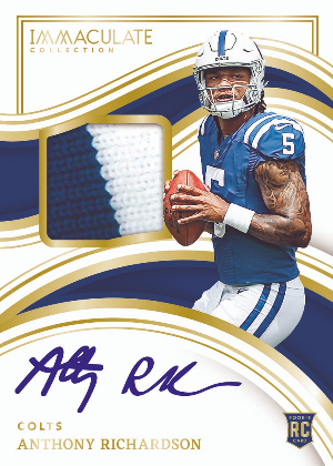 Base Rookie Patch Auto Gold Anthony Richardson MOCK UP Base Rookie Patch Auto Gold Anthony Richardson MOCK UP