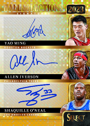 Hall Selections Signatures Gold Yao Ming, Allen Iverson, Shaquille O'Neal MOCK UP