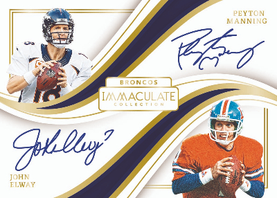 Immaculate Dual Auto Peyton Manning, John Elway MOCK UP Immaculate Dual Auto Peyton Manning, John Elway MOCK UP