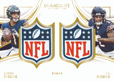 Immaculate Dual NFL Shields Justin Fields, DJ Moore MOCK UP