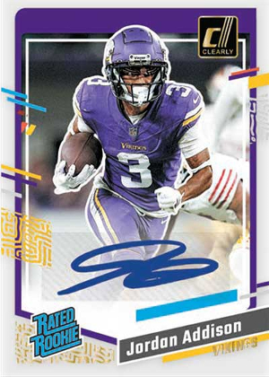 Clearly Rated Rookie Auto Jordan Addison MOCK UP