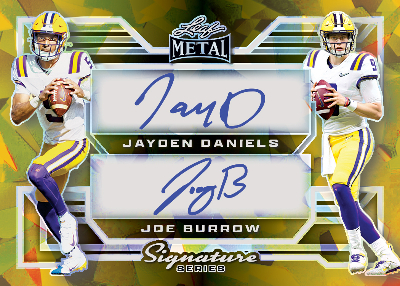Dual Signatures Jayden Daniels, Joe Burrow MOCK UP