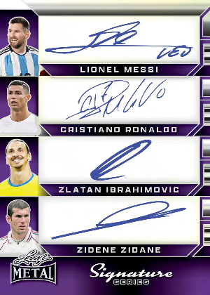 Signature 4 Purple Lionel Messi, Cristiano Ronaldo, Zlatan Ibrahimovic, Zidene Zidane MOCK UP