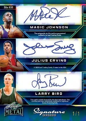 Signature 6 Blue Back Magic Johnson, Julius Erving, Larry Bird MOCK UP