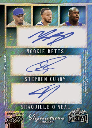 Signature MVPs Back Mookie Betts, Stephen Curry, Shaquille O'Neal MOCK UP