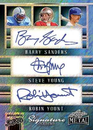 Signature MVPs Front Barry Sanders, Steve Young, Robin Yount MOCK UP