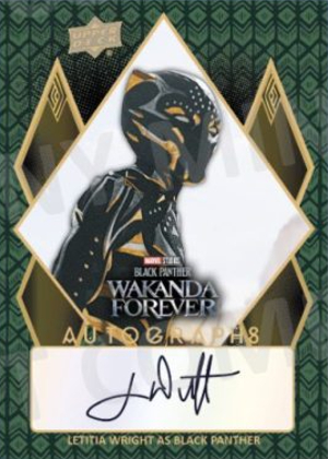 Autographs Letitia Wright as Black Panther MOCK UP Autographs Letitia Wright as Black Panther MOCK UP