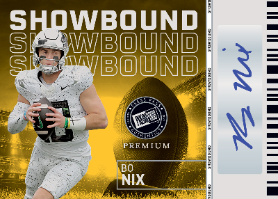 Showbound Auto Gold Bo Nix MOCK UP Showbound Auto Gold Bo Nix MOCK UP
