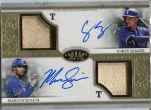 Auto Dual Relic Bats Corey Seager, Marcus Semien