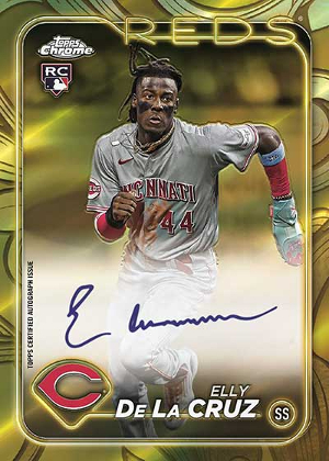 Topps Chrome Gold Auto Elly De La Cruz MOCK UP Topps Chrome Gold Auto Elly De La Cruz MOCK UP