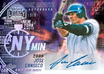 A New York Minute Auto Jose Canseco MOCK UP A New York Minute Auto Jose Canseco MOCK UP