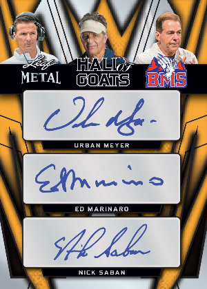 Hall of Goats Auto Urban Mayer, Ed Marino, Nick Saban MOCK UP Hall of Goats Auto Urban Mayer, Ed Marino, Nick Saban MOCK UP