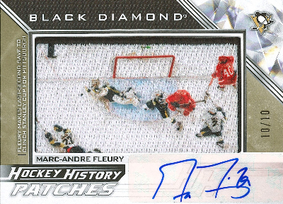 Hockey History Patches Gold Auto Marc Andre Fleury Hockey History Patches Gold Auto Marc Andre Fleury