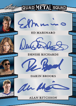 Quad Auto Ed Marinaro, Denise Richards, Darin Brooks, Alan Ritchson MOCK UP Quad Auto Ed Marinaro, Denise Richards, Darin Brooks, Alan Ritchson MOCK UP