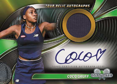 Tour Relic Autographs Gold Refractor Coco Gauff MOCK UP Tour Relic Autographs Gold Refractor Coco Gauff MOCK UP
