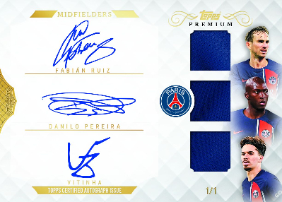 Triple Auto Relic Fabian Ruiz, Danilo Pereira, Vitinha MOCK UP Triple Auto Relic Fabian Ruiz, Danilo Pereira, Vitinha MOCK UP