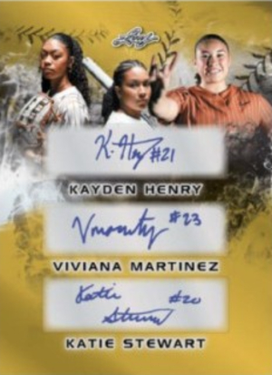 Triple Auto Prismatic Gold Kayden Henry, VIviana Martinez, Katie Stewart MOCK UP