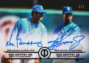 True to the Game Dual Auto Ken Griffey St, Ken Griffey Jr MOCK UP
