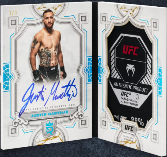Auto Jumbo Relic Booklet Justin Gaethje