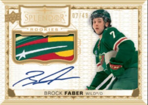 Splendor Rookie Auto Patch Brock Faber MOCK UP