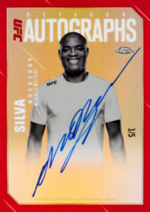 Octagon Legends Auto Red Refractor Anderson Silva MOCK UP