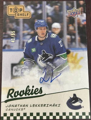 2024-25 Top Shelf NHL Rookies Auto Jonathan Lekkeimaki
