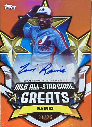All-Star Game Greats Auto Orange Foil Tim Raines