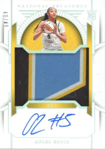 National Treasures Rookie Patch Auto Angel Reese