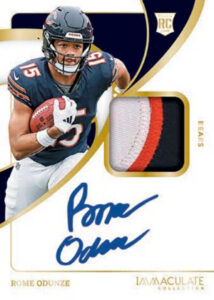 Base Rookie Patch Auto Rome Odunze MOCK UP
