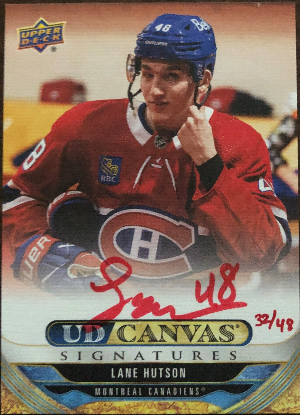 Canvas Signatures Red Ink Lane Hutson Canvas Signatures Red Ink Lane Hutson