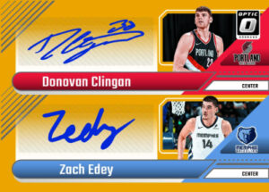 Rookie Dual Signatures Black Donovan Clingan, Zach Edey MOCK UP