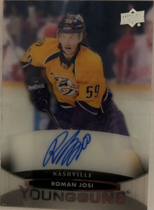 Rookie Tribute Autos 2011-12 UD Young Guns Roman Josi Rookie Tribute Autos 2011-12 UD Young Guns Roman Josi