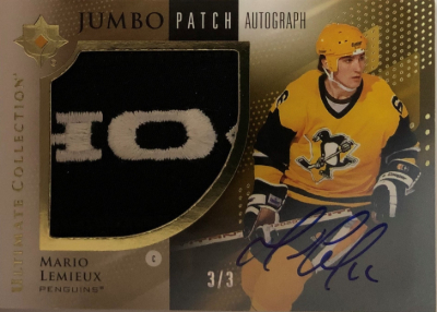 Base Jumbo Patch Legends Auto Mario Lemieux Base Jumbo Patch Legends Auto Mario Lemieux