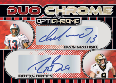 Duochrome Auto Dan Marino, Drew Brees MOCK UP