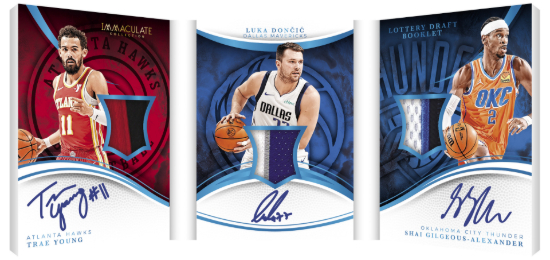 Lottery Draft Booklet Trae Young, Luka Doncic, Shai Gilgeous-Alexander MOCK UP
