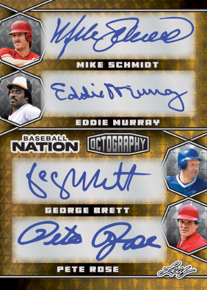 Octography Front Mike Schmidt, Eddire Murray, George Brett, Pete Rose MOCK UP