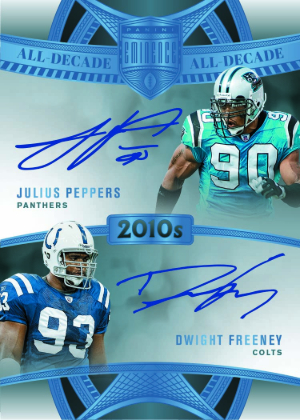All-Decade Dual Auto Julius Peppers, Dwight Freeney MOCK UP All-Decade Dual Auto Julius Peppers, Dwight Freeney MOCK UP