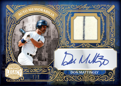Auto Memorabilia Don Mattingly MOCK UP Auto Memorabilia Don Mattingly MOCK UP