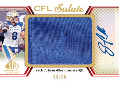 CFL Salute Jumbo Auto Patch Zach Collaros MOCK UP CFL Salute Jumbo Auto Patch Zach Collaros MOCK UP