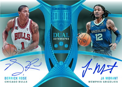 Dual Auto Derrick Rose, Ja Morant MOCK UP Dual Auto Derrick Rose, Ja Morant MOCK UP