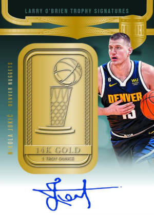 Larry O'Brien Trophy Signatures Gold Bar Nikola Jokic MOCK UP Larry O'Brien Trophy Signatures Gold Bar Nikola Jokic MOCK UP