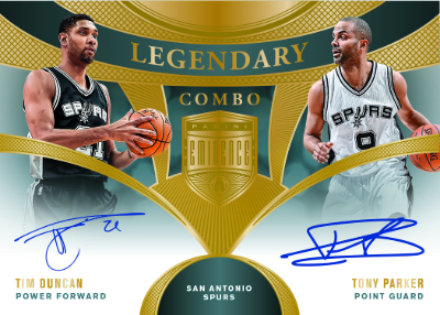 Legendary Combo Auto Tim Duncan, Tony Parker MOCK UP Legendary Combo Auto Tim Duncan, Tony Parker MOCK UP