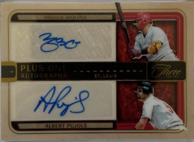 Plus One Auto Yadier Molina, Albert Pujols Plus One Auto Yadier Molina, Albert Pujols