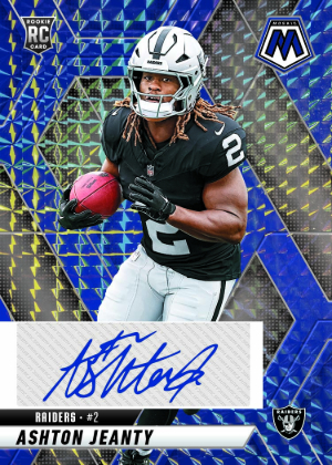 Rookie Auto Mosaic Blue Ashton Jeanty MOCK UP Rookie Auto Mosaic Blue Ashton Jeanty MOCK UP