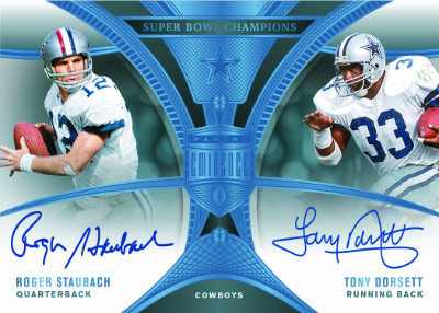 Super Bowl Champions Dual Auto Roger Staubach, Tony Dorsett MOCK UP Super Bowl Champions Dual Auto Roger Staubach, Tony Dorsett MOCK UP